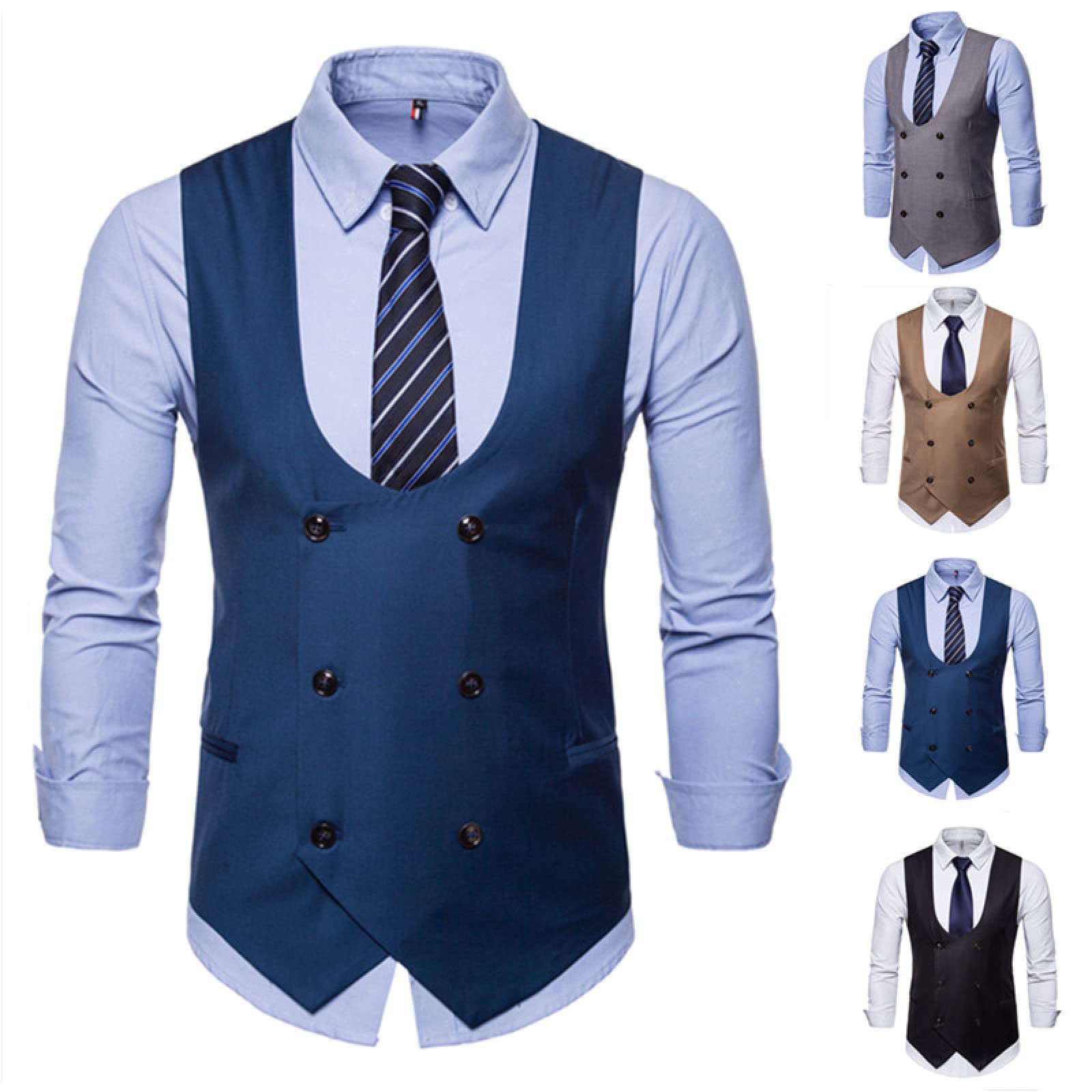 ánuans - 定価より1万円値下げ　slub tweed shape vest Amazon.com: Men's Formal Suit Vest - Men U Shaped Collar Solid